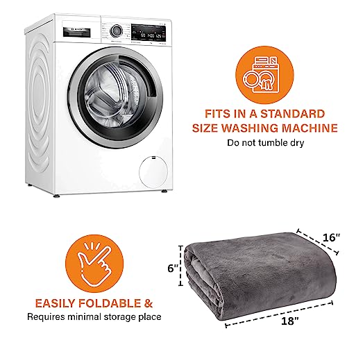 Oversized Blanket 120X120 For Families, Couples & Friends - Extra Large Blanket - Biggest Blanket In The World - 10X10 Family Blanket - Super Cozy Fleece Throw - Biggest Gift Of 2023 (Dark Gray) #TOP5