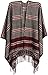 Produktbild styleBREAKER Damen Cape mit Glencheck Karo Muster und Fransen, Umhang, Poncho, Damen 08010058, Farbe:Bordeaux-Schwarz-Weiß