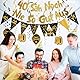 OuMaiFeng 40 Geburtstag Männer Deko,Party Deko 40 Geburtstag Mann,40 Geburtstag Deko,Goldfarbenes Glitzer-Banner,Partydeko,Luftschlangen,Hängende Wirbel Deko 40 Geburtstag Mann Frau