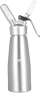 Cream Whipper, Aluminum 500ml Silver, Professional Whip Maker for Home Cooks with 3 Decorative Tips