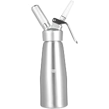 500ml Highly High quality Aluminum Cream Whipper, Professional Whipped Cream Dispenser with 3 Various Plastic Tips & Cleaning Brush