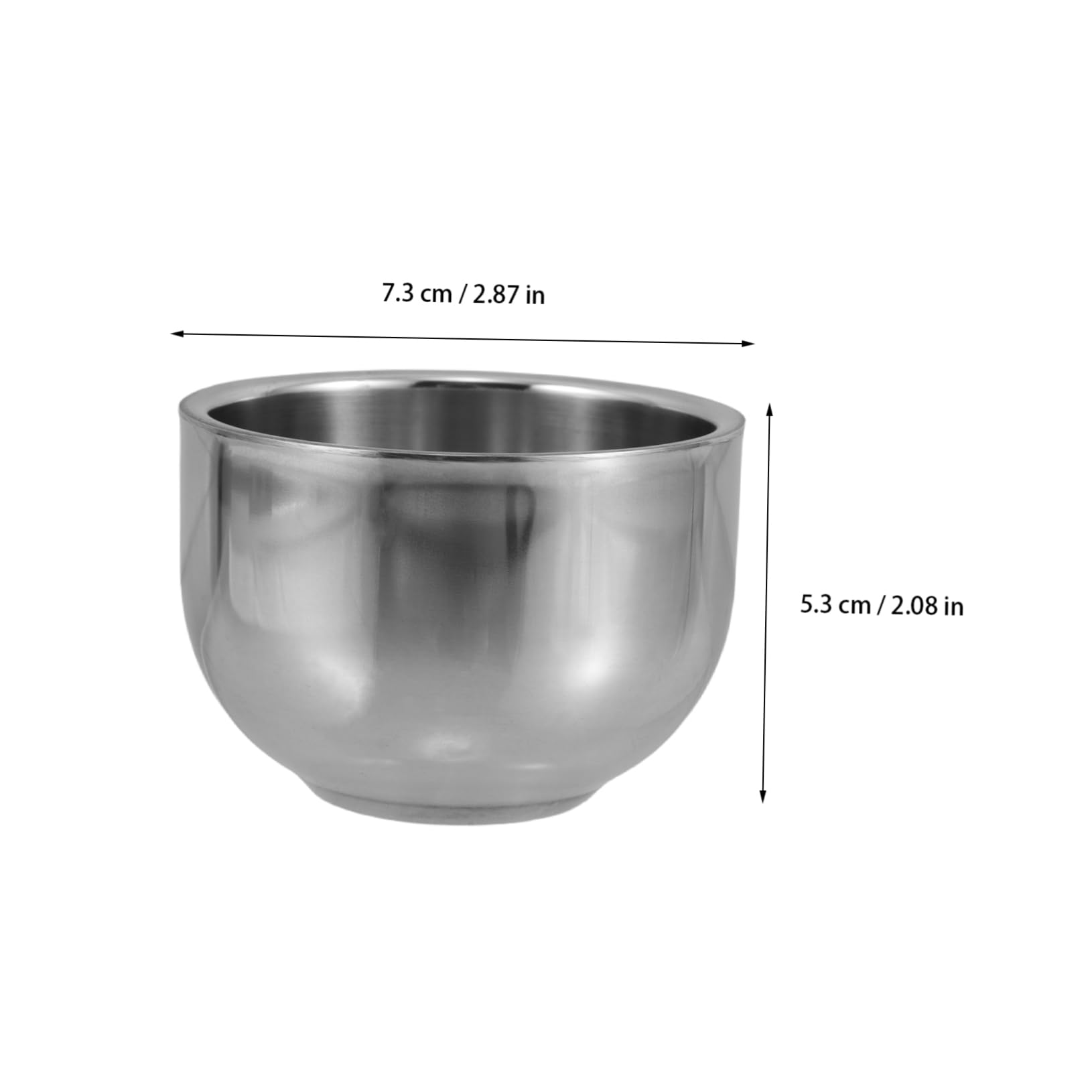WOFASHPURET Double Layer Stainless Steel Shaving Bowl Versatile Shaving Foaming Container for Men Stylish and Easy to Clean Shaving Mug for Travel and Grooming Needs