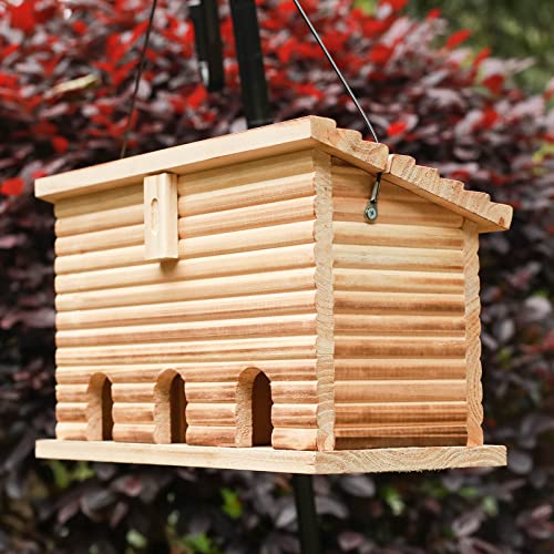 Starswr Bird Houses For Outside,Outdoor Bird House Room For 3 Bird Families 3 Hole Bluebird Finch Cardinals Hanging Birdhouse #TOP4
