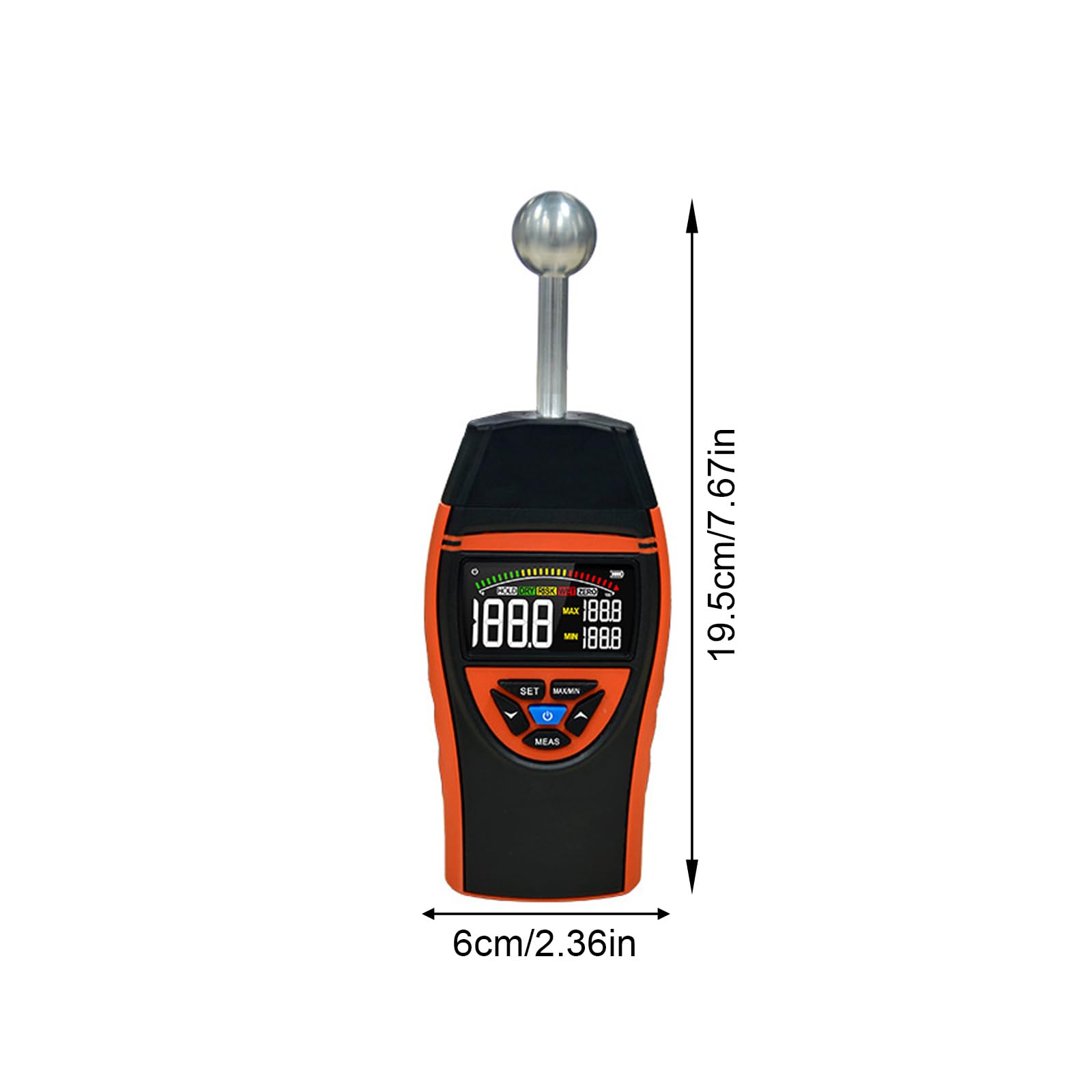 Detector portátil con pantalla LCD para pruebas rápidas en obras de construcción y aplicaciones de carpintería, medidor digital de alta precisión para ladrillos de madera y pared con diseño de