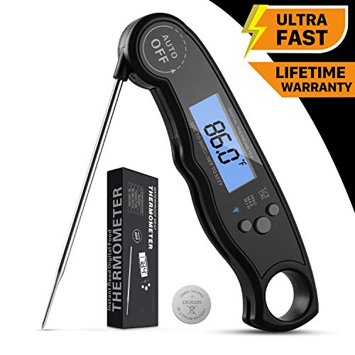 VINMORI Instant Read Meat Thermomete, 2-4s Digital Kitchen Thermometer Comes with Extra Battery