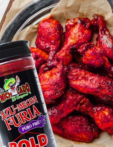 Mexgrim Bold Fuego Powder Dust, Sr.Michelado Hot Chilli Lime 285g.Perfect For Potato Chips,Wing Seasoning,Popcorn,Corn,Fruit & Chamoy Pickle Kit.Polvo De Fuego,Tiktok Trend Items Set Includes Sticker