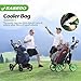 EASEGO Golf Push Cart 4 Wheel : Golf Walking Carts with Phone Holder/Cup Holder/Umbrella Holder/Foot Brake/Cooler Basket 4 Wheel Superlite Golf Pull Cart All-Terrain Golf Caddy Carts(Black)