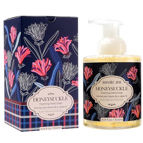 Image of ROMIIE ZOI Foaming Hand Soap, Honeysuckle, 500ml / 16.8fl.oz | With Gift Box, Gentle cleansing, nourishes skin without drying