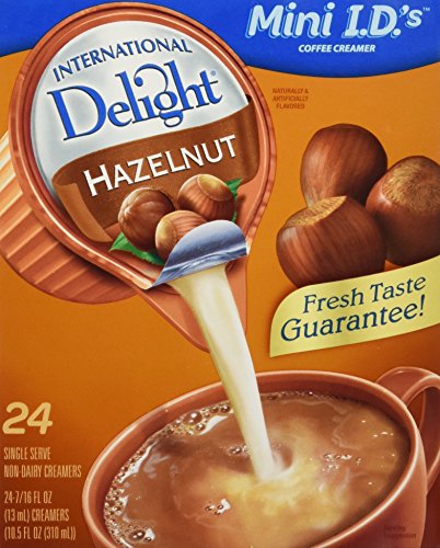 International Delight Non-Dairy Hazelnut, 24 Count .44OZ, Single-Serve Coffee Creamers