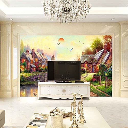 Papier peint panoramique 3D toile auto-adhésif grand format - 5