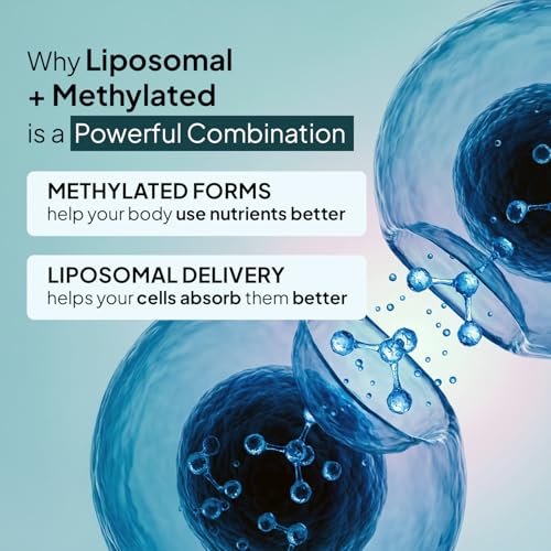 Image of Miduty Liposomal B-Complex | Methylated Vitamin B-Complex with 8 Bioactive B-Vitamins, Quatrefolic, Choline, ALA, KSM-66, Mg & L-Theanine | Daily Energy, Stress & Focus Support for Men & Women | 60 Veg Caps