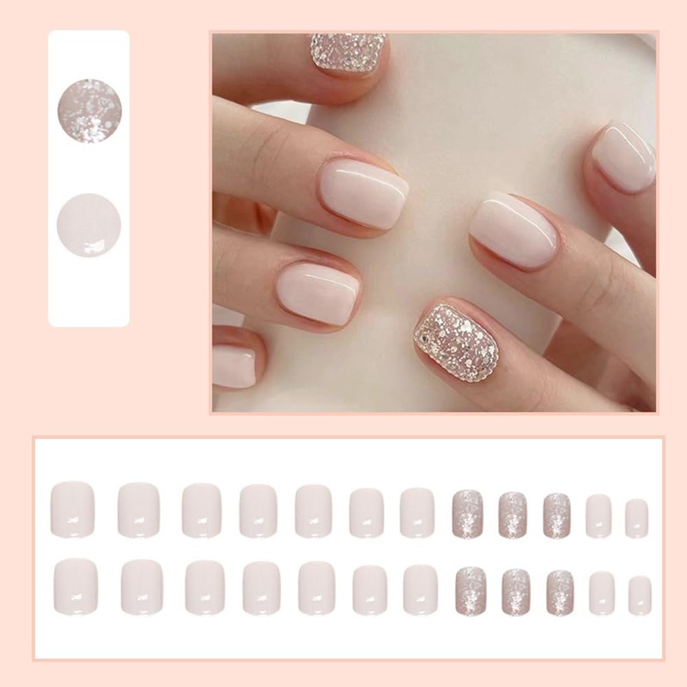 S.A.V.I 24 PCs Reusable Short Natural Shape Milky White & Silver