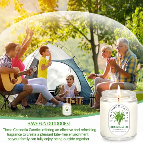 Citronella Candles Outdoor, 45Oz 300H Large Citronella Candles, 6 Pack Jar Candles For Home Scented, Fresh Citronella Oil Candles Sets For Outdoor Indoor Bedroom Kitchen Garden Patio Balcony Camping #TOP5