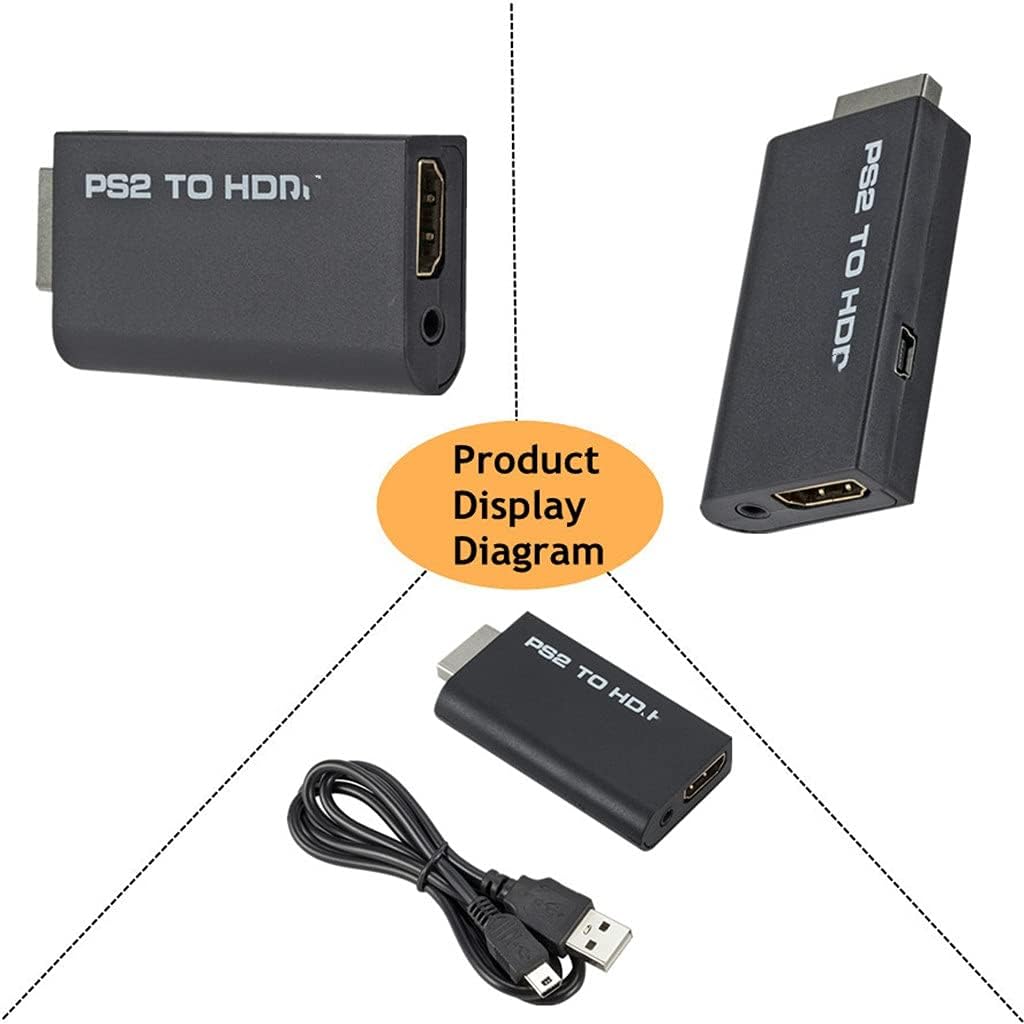 Portable to 480i/480p/576i Audio Video Converter with 3.5mm Output Supports All Display Modes