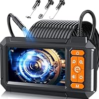 Waterproof 1920P HD Borescope Inspection Camera w/ Lights & 4.3