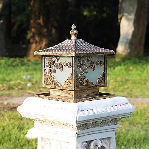Lampe de pilier carrée à LED et étanche pour éclairage extérieur de cour