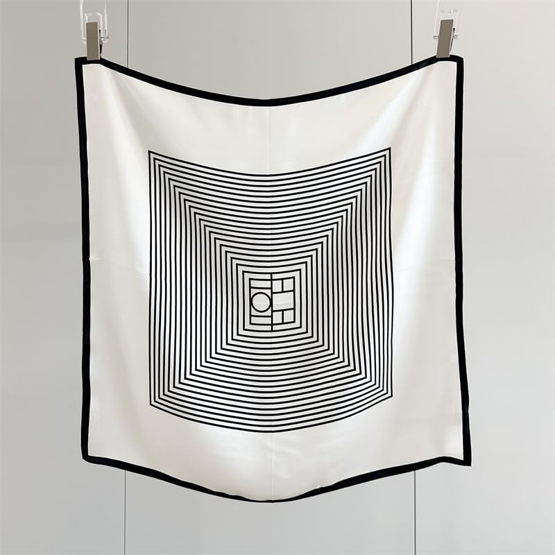 100% Mulberry Silk Scarf 25x25 Inch - Digital Printed Lightweight Square Scarf for Women, with Gift Packaging2