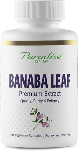 Paradise Herbs Hoja de plátano | 250 mg de extracto activo de espectro completo | Vegano | Sin OMG | 180 cápsulas vegetarianas sin gluten
