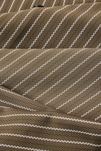 Image of SNITCH Men Casual Plus Size Shirt | Regular Fit Full Sleeve Mandarin Collar Striped Design | Premium Cotton Linen Blend & Breathable Fabric for Office & Everyday Wear