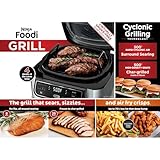 Ninja Foodi Indoor Grill & Air Fryer: Smokeless 4-in-1 Appliance for Grilling, Roasting, Baking, Air Frying- Dishwasher Safe