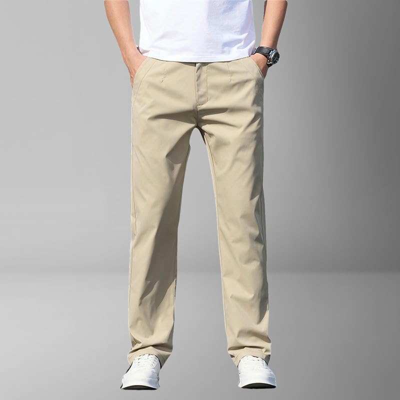 Men's Summer Thin Comfortable Smooth Loose Straight Casual Pants 5