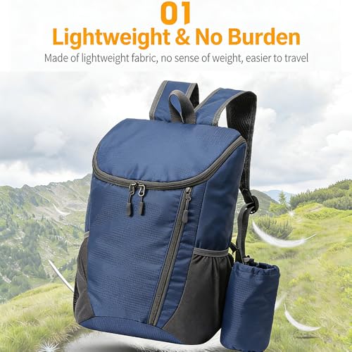Mochila ligera plegable con exterior resistente al agua miniatura 3