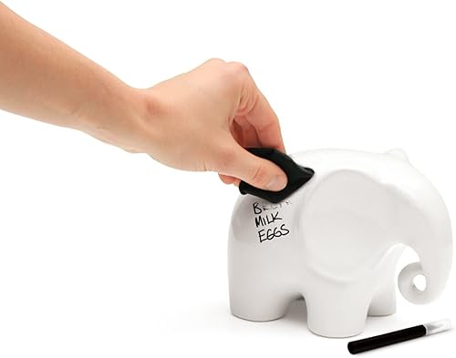 Miniatura 2 de Luckies of London White Board Elephant  Bloc de notas y pizarra de borrado en seco  Accesorios de escritorio de oficina para decoración novedosa de