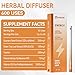 Herbal Diffuser Pen, Natural Energy Boost & Focus Support, Lime Flavor, Extracts of Guarana, Green Tea & Taurine, Vitamin B12 & B6, Natural Alternative - 600 Uses