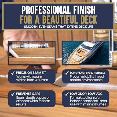 Sellador marino Teakdecking Systems 10oz blanco miniatura 5
