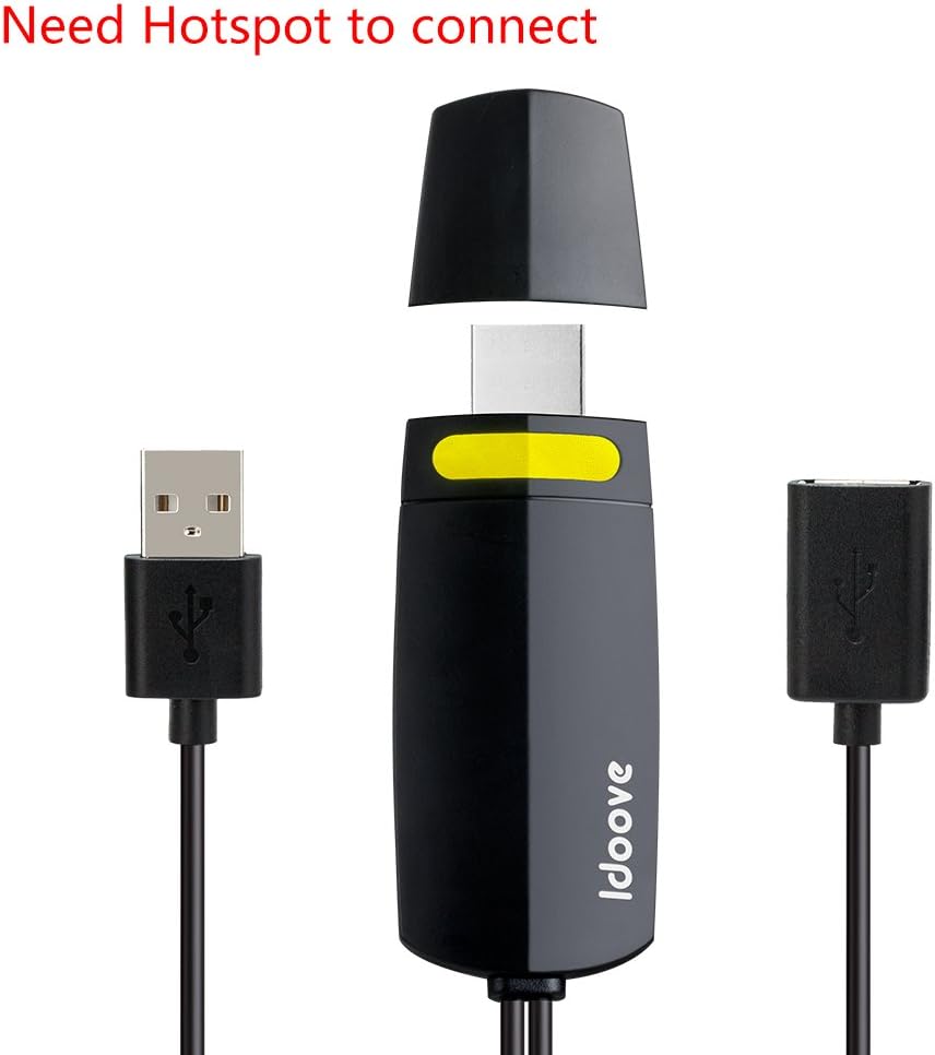 Idoove Lightning to HDMI Cable 1080P HDTV Adapter for iPhone 5/5S/6/6s Plus/7/7 Plus(Needs Personal Hot-spot to connect)