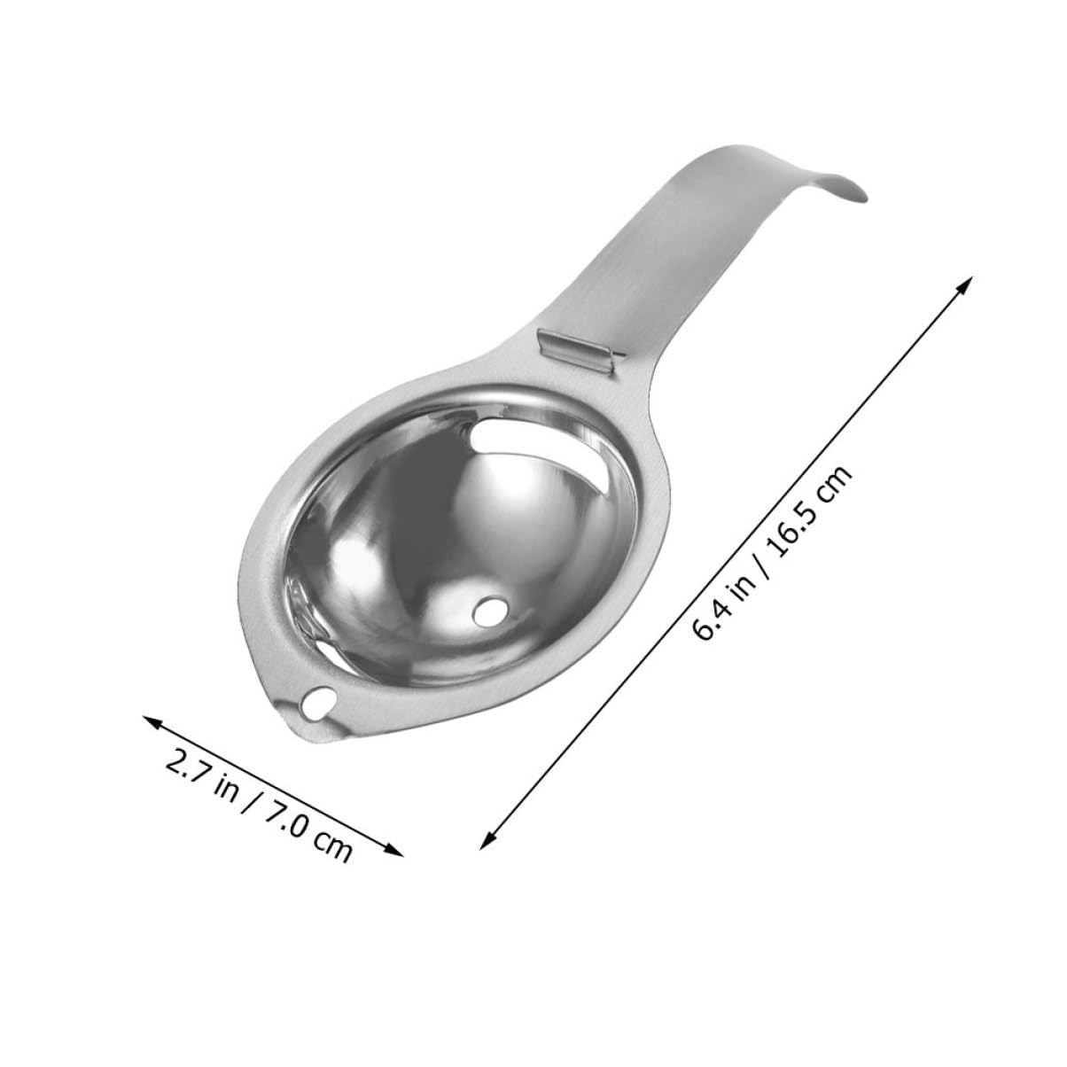MAGICLULU Stainless Steel Egg Separator for Yolk and Multi Functional Kitchen Gadget with Ergonomic Handle for Baking and Cooking Efficient Egg Separator Tool