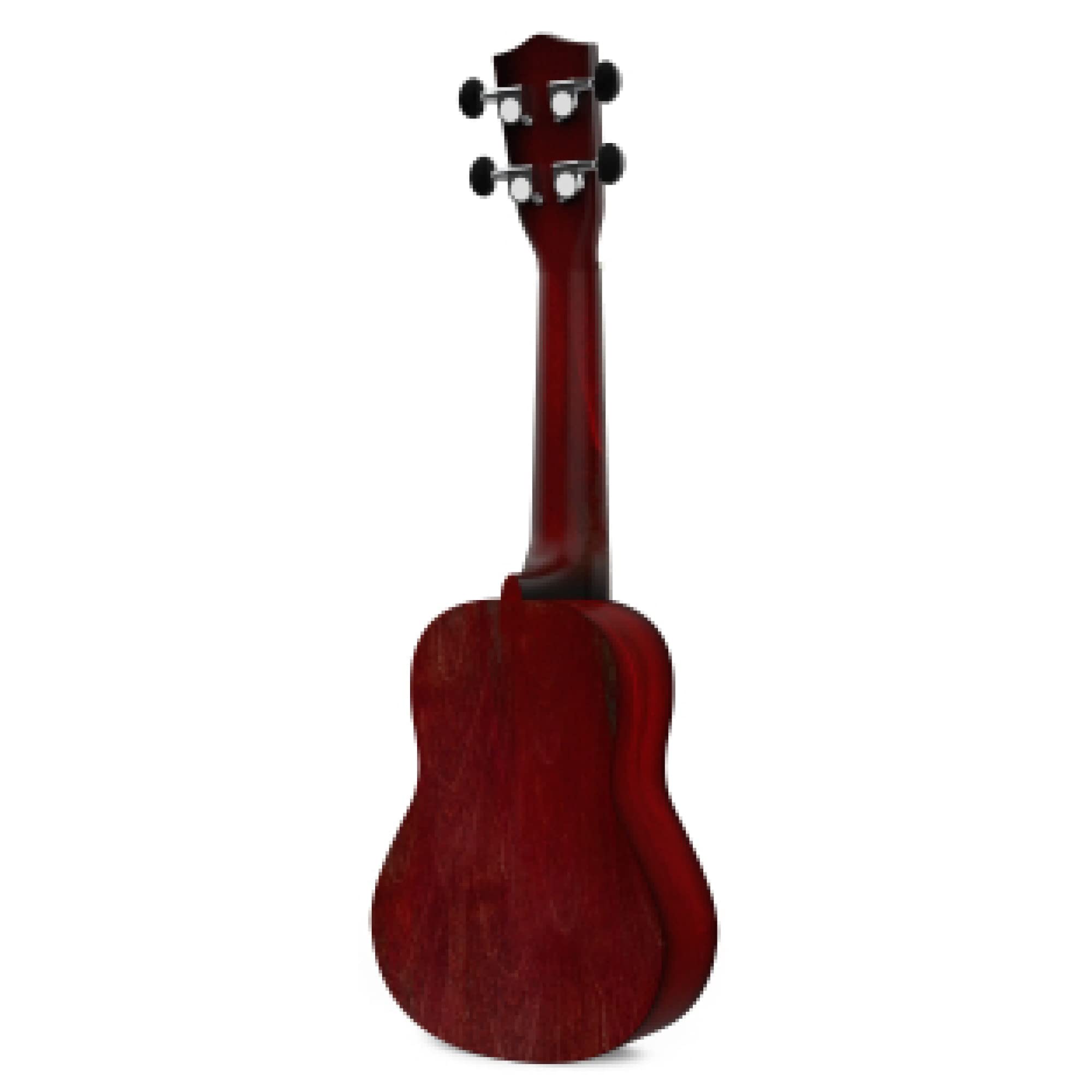 MONKEY LOOP Jungle Pack Rouge – Ukulélé Soprano – Cordes Aquila – Comprend Un étui pour ukulélé, Un accordeur, Un plectre et Un Chiffon de Nettoyage – Tilleul – Couleur Rouge