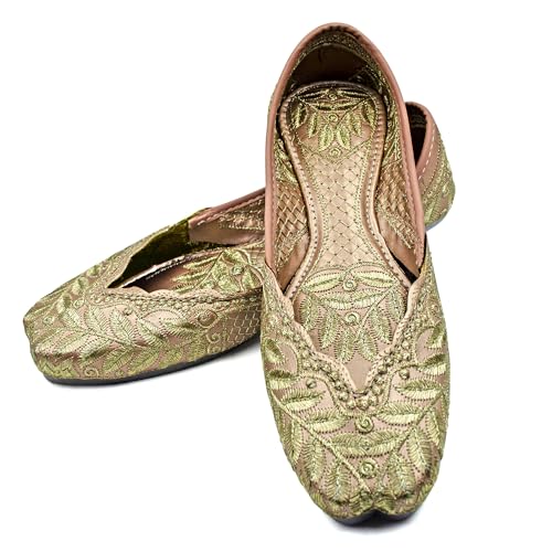 Chandrakala Bridal Mojaris for Women Flats Punjabi Jutti Ethnic Flats,(WF140-P)2