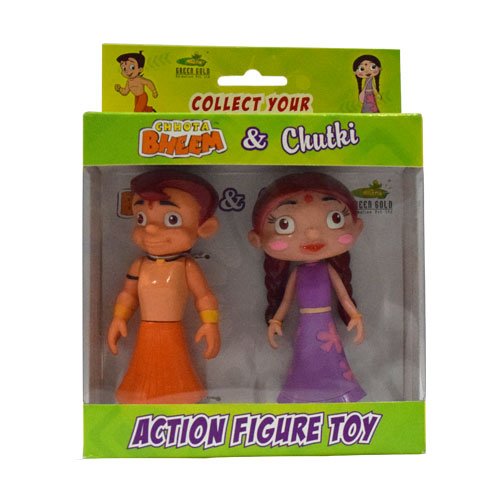 Buy Chhota Bheem Action Figures Bheem + Chutki, Multi Color Online at