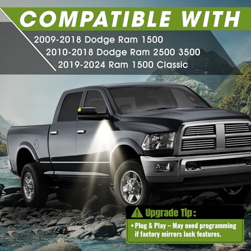 Image of Tow Mirrors for 2009-2018 Ram 1500, 2010-2018 Ram 2500 3500