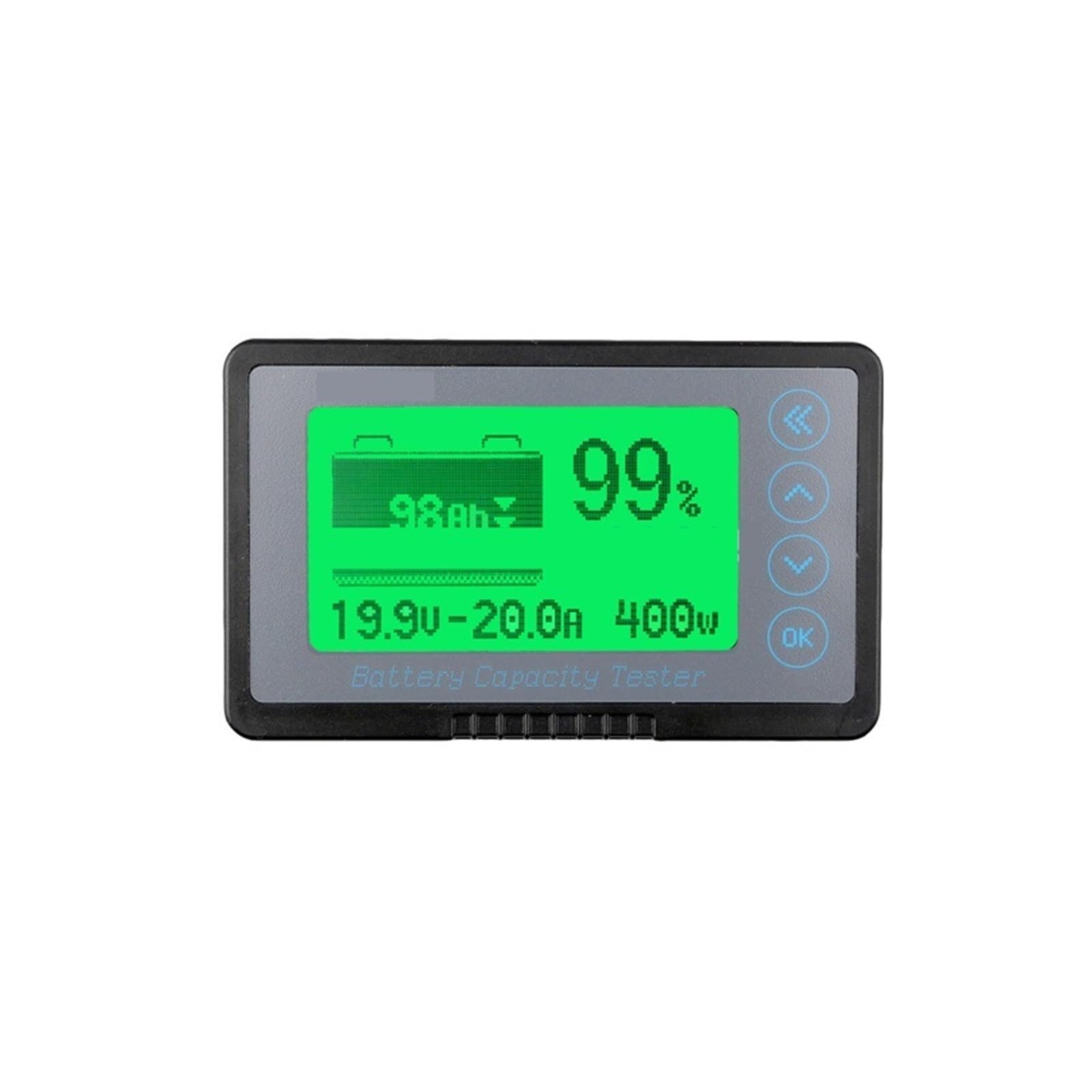 Pantalla Grande 50A Probador de Capacidad batería Coulomb Medidor CC dedicada for RV/Coche eléctrico Lecturas Claras