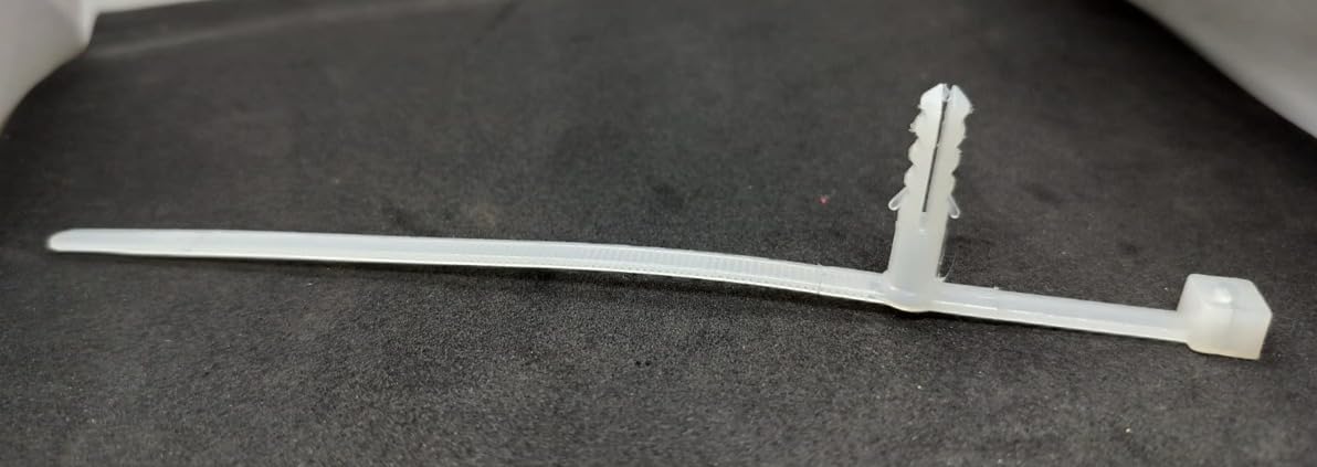 Wall Mount Screw Type Cable Tie, Nylon Wall Plugs with Cable Tie (Pack of 20)