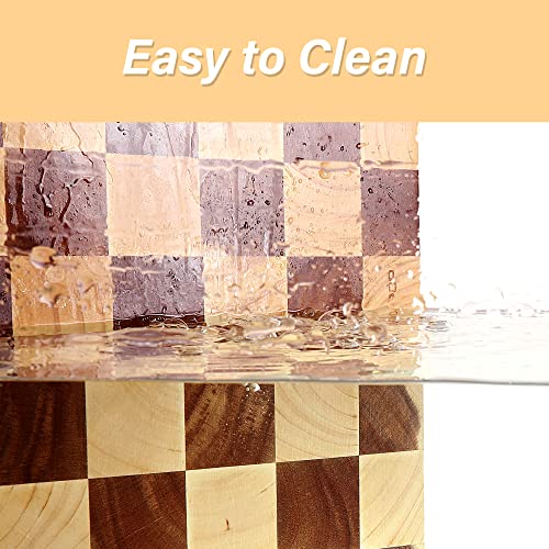 Tabla de cortar TJ POP de madera premium, robusta base de 37x26x2 cm para verduras 7