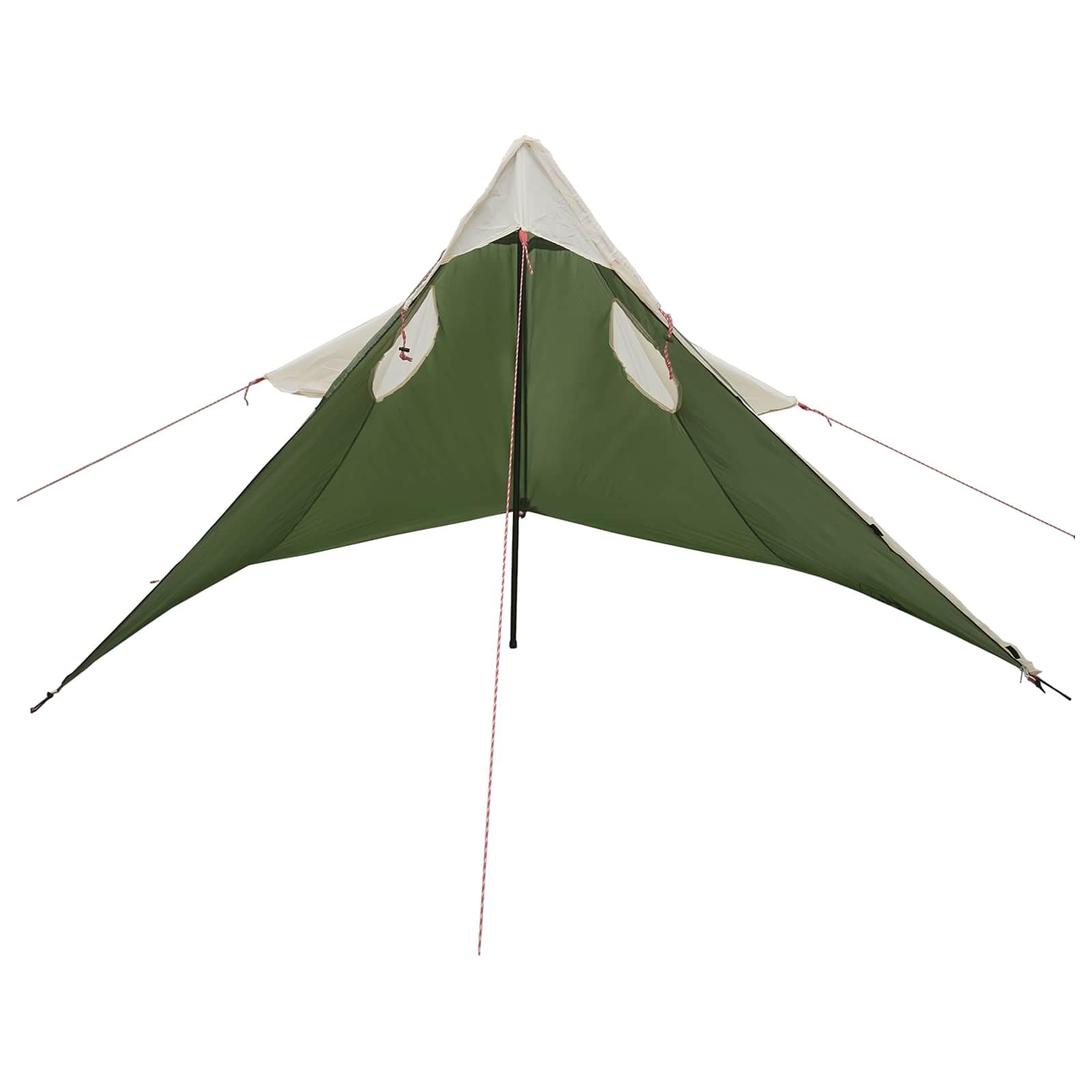 Ponczo przeciwdeszczowe 2 w 1 z kapturem, zielone, 262 x 126 x 130 cm, poliester 185T, powłoka PU, jako narzuta na namiot i ochrona przed warunkami atmosferycznymi, na kemping, wędrówki