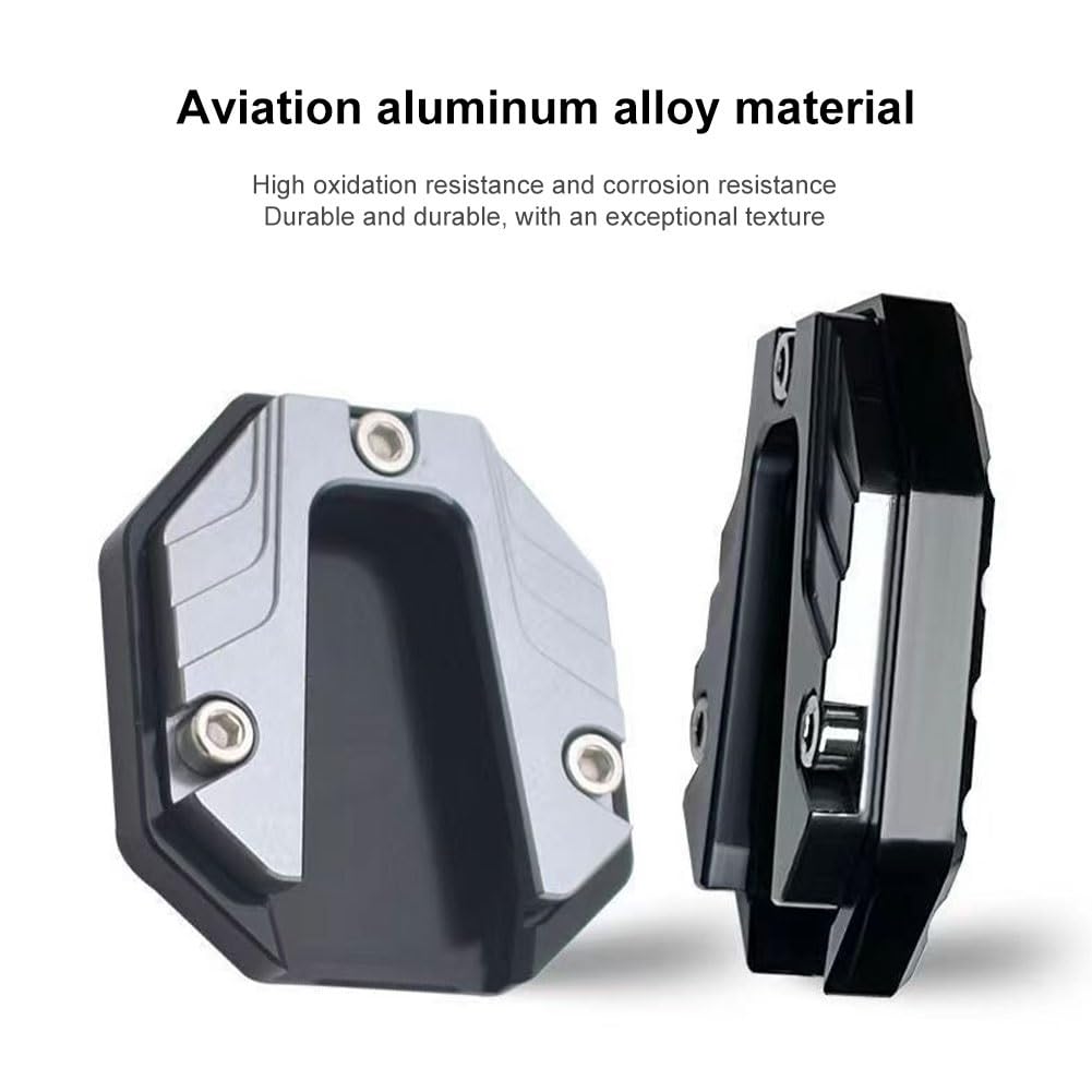 Gorgeri Motorrad Kickstand Pad - Seitenständer Untersetzer 9x5,7cm Schwarz