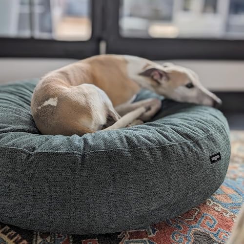 EDEL&SCHNELL Hundebett Wechselbezug grün 90 cm Ersatz Bezug Hundebett Flocke Bezüge für Hundebetten aus robusten Polsterstoff