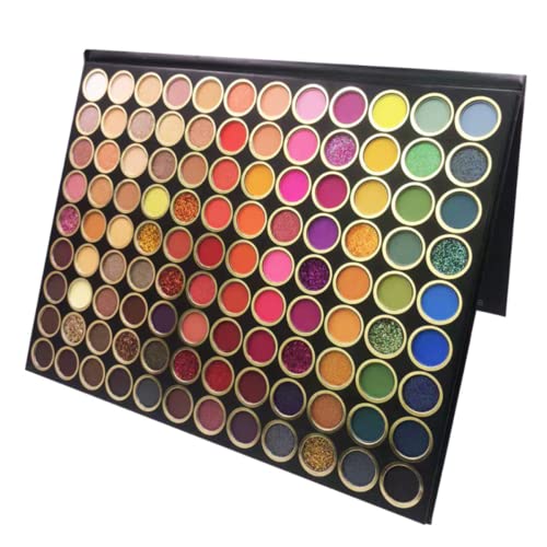 108 Farben Professionelle Lidschatten Palette, Matte Schimmer Glitter Bunte Lidschatten, Hochpigmentierte Wasserfeste Langanhaltende Nude Makeup Palette Augen Make Up Sets, Creme – Bild 3