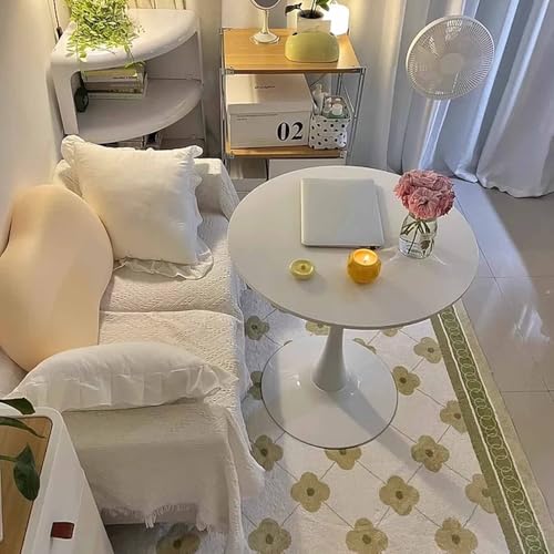 Table basse ronde blanche 80 cm table appoint salon café