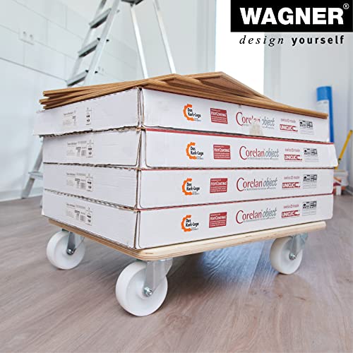 WAGNER Transportroller Transporthilfe I Möbelroller aus Schichtholz I 60 x 50 cm, 400 kg Tragkraft I Möbelhund für Umzüge I Rollbrett für Möbel I Lastenroller mit Tragegriff I FSC® I Made in DE