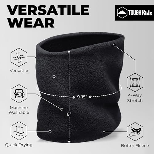 Fleece Kids & Toddler Neck Warmer & Scarf - Winter Ski Neck Gaiter3