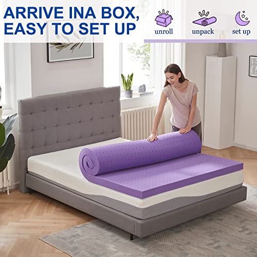 Sinweek 3 Inch Gel Memory Foam Mattress Topper Ventilated Soft Mattress Pad, Bed Topper thumb #4