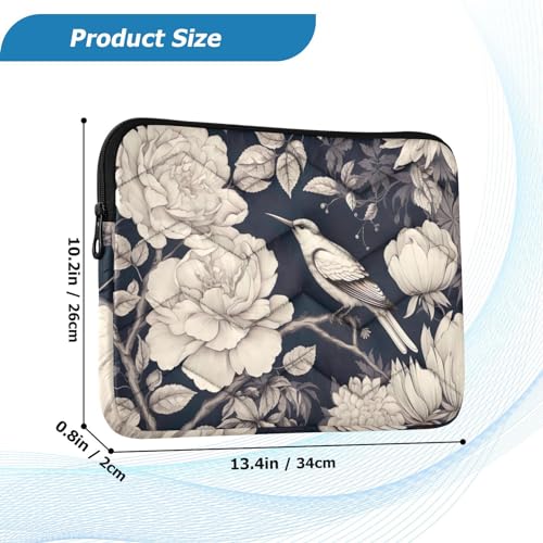 Funda para portátil 13-14 pulgadas impermeable con diseño floral miniatura 3