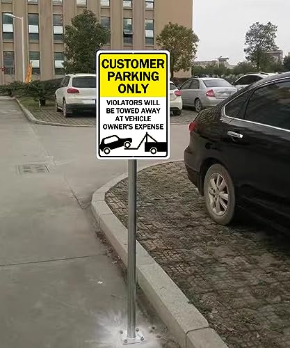 Panneau d'avertissement Customer Parking haute résistance en aluminium