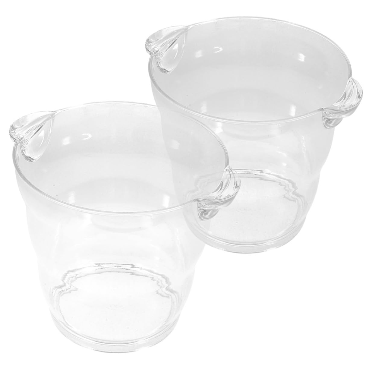 2piezas Cubitera De Acrílico para Bebidas para Fiestas y Eventos Diseño Transparente para Vino Cerveza