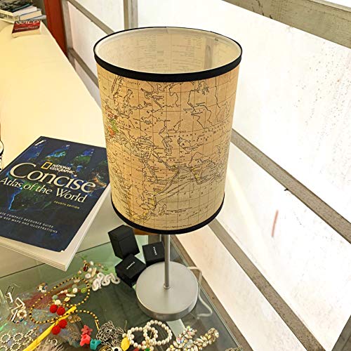 Lamp-In-A-Box SPS-TRV-OLDWO Table Lamps Old World Map Vintage Travel Lampshade Lighting thumb #4